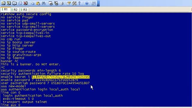 Cisco AutoSecure Lab - Part 2 смотреть онлайн