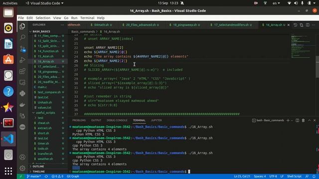 Bash Script Array #15 смотреть онлайн