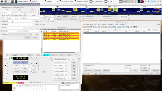 WSJT-X Logging directly to CQRLOG смотреть онлайн