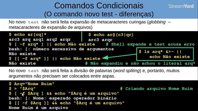 Comandos Condicionais - O comando novo test do Bash смотреть онлайн