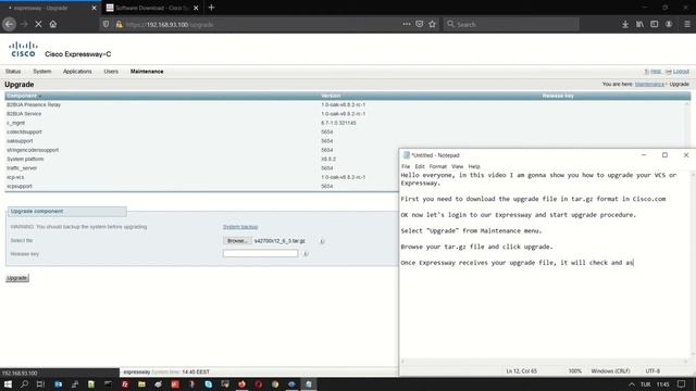 How To Upgrade VCS / Expressway Series смотреть онлайн