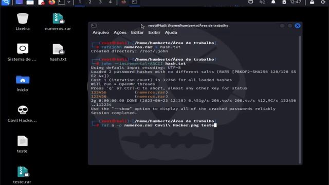 Tutorial: John the Ripper, recuperando senhas de arquivos .RAR смотреть онлайн