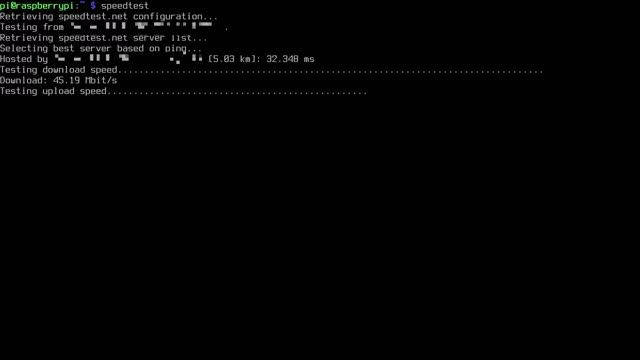 Internet Speed Test on Raspberry Pi OS Lite (command line) смотреть онлайн