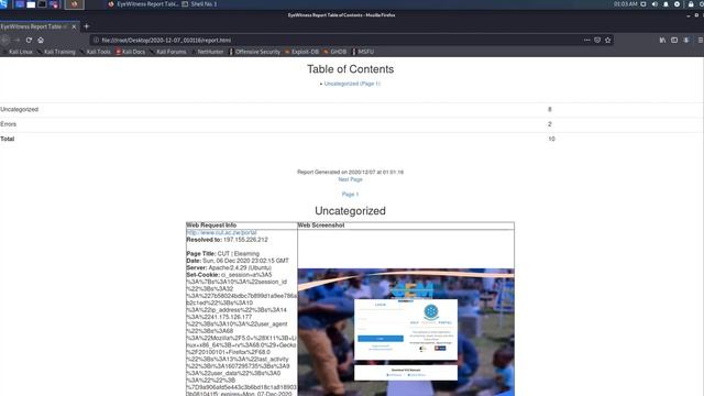 1. Eyewitness Information gathering in Kali Linux смотреть онлайн