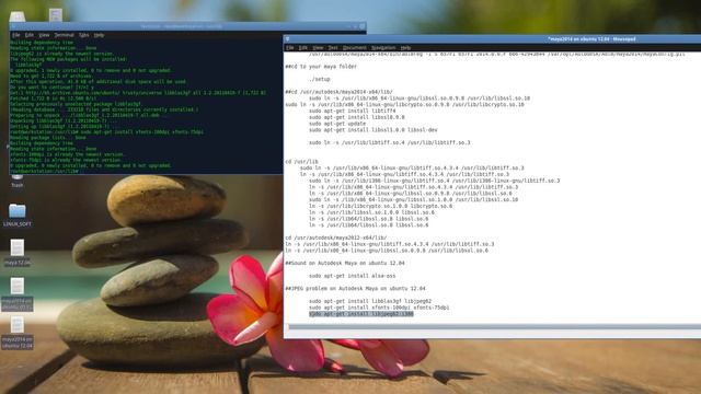Autodesk Maya 2014 on ubuntu14.04 смотреть онлайн