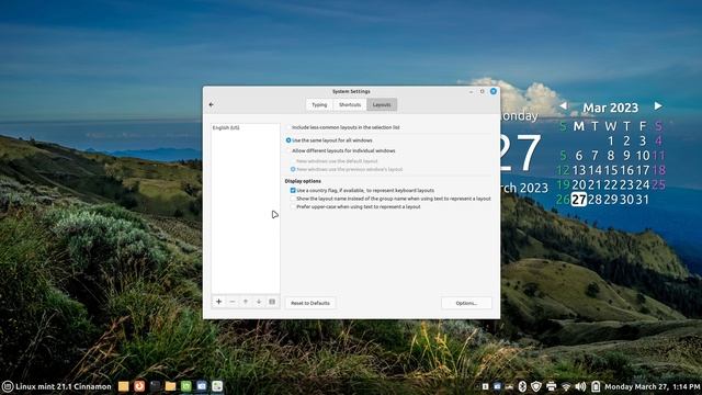 Linux Mint 21.1 - Cinnamon - Multi language Keyboards. смотреть онлайн