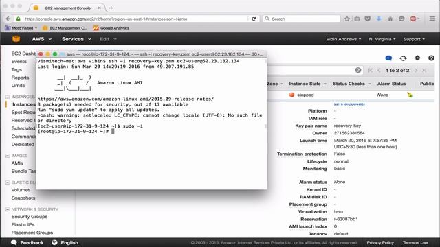Recover Lost Key Pair of AWS EC2 Linux Instance смотреть онлайн
