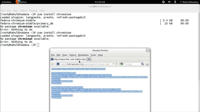 installing of chrominum in fedora смотреть онлайн