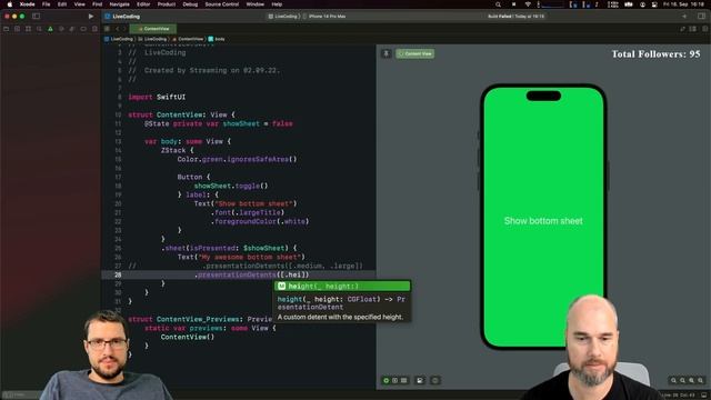 Bottom Sheets | Xcode 14 | Swift UI смотреть онлайн