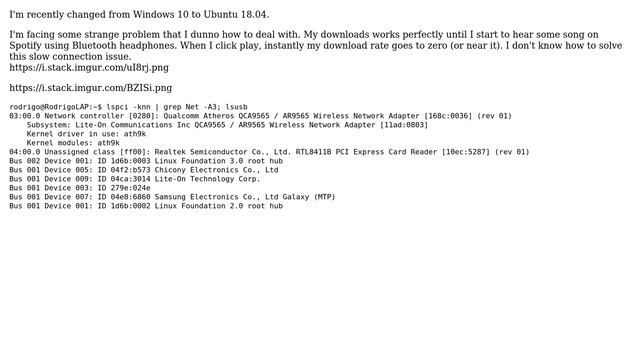 Ubuntu: Ubuntu 18.04 slow Wi-Fi connection while using Bluetooth headphones смотреть онлайн
