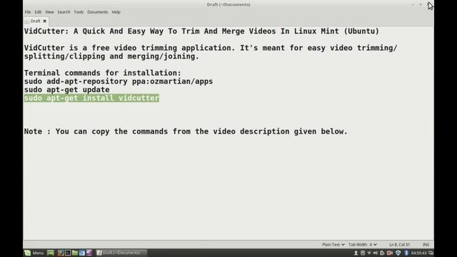 VidCutter : A Quick And Easy Way To Trim And Merge Videos In Linux Mint (Ubuntu) смотреть онлайн