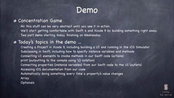 Stanford CS193P Developing apps for iOS 2017 - Лекция1_часть1 на русском