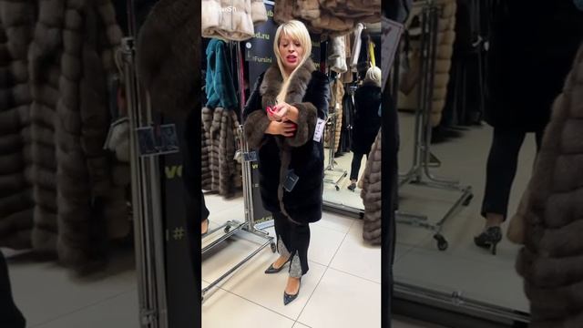 Норка черный бриллиант Окантовка из соболя смотреть онлайн