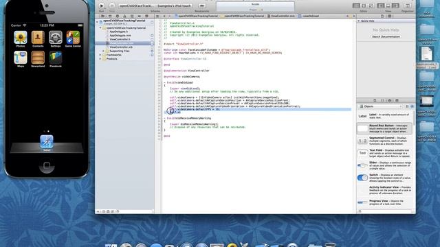 Tutorial: openCV xCode iOS - Face Tracking with Video Capture смотреть онлайн