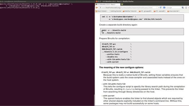 LFS 7.4 - 5.9 Binutils 2.23.2 - Pass 2 (video 15) смотреть онлайн