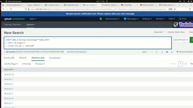 Splunk Rename Tutorial смотреть онлайн