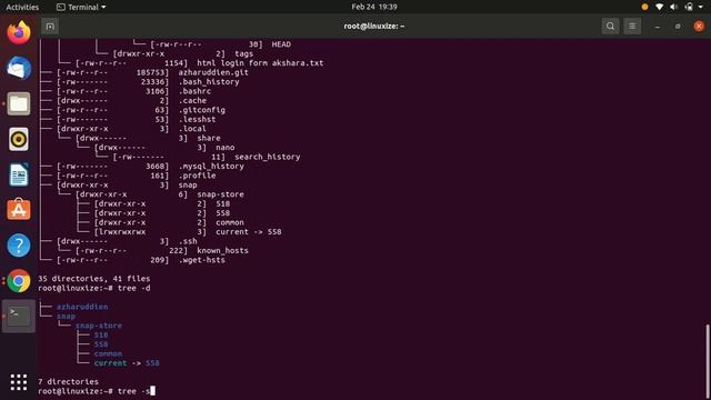 How to See Tree view created Directories in linux смотреть онлайн