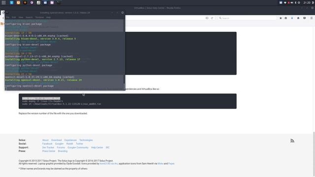 Install Virtualbox Solus 2017.04.18 смотреть онлайн