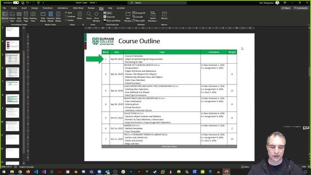 OOP3200 - F2020 - Lesson 1 - Part 1 - Course Orientation and OOP Overview смотреть онлайн
