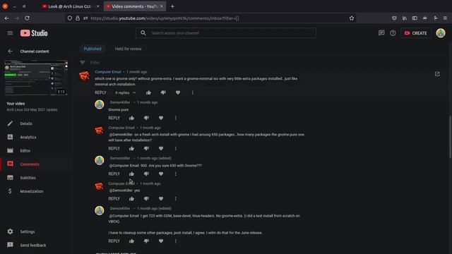 Replying to comments on @eznix's review of Arch Linux GUI. смотреть онлайн