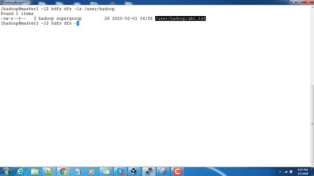004 Familiarizing HDFS commands part 2 смотреть онлайн