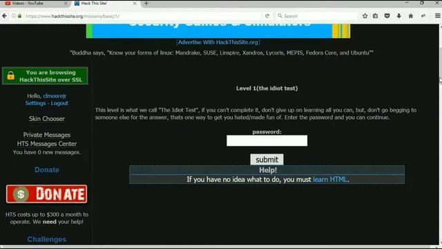 HackThisSite Basic Challenge 1 смотреть онлайн