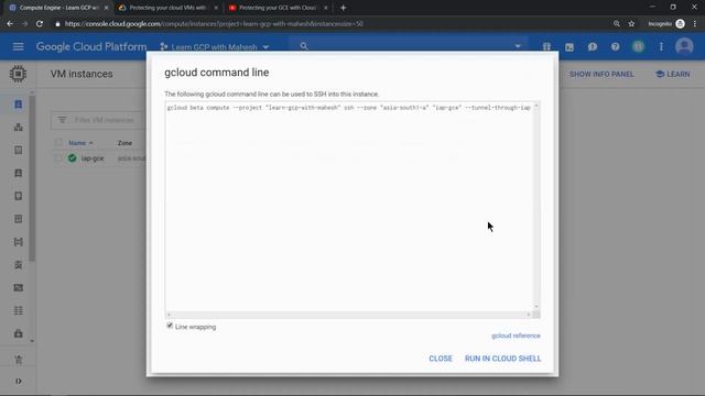 SSH into Linux GCE instance using --tunnel-through-iap in GCP Webconsole смотреть онлайн