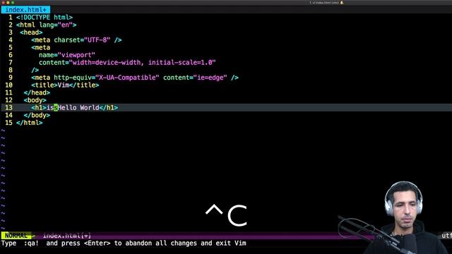# 1 - Vim Modes and Exiting Keystrokes - Vim For Front End Web Developers смотреть онлайн