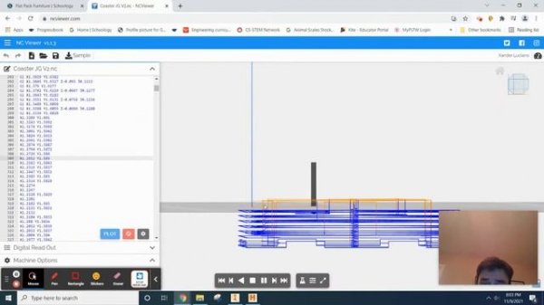Testing Gcode - .NC viewer (Coaster video 9)