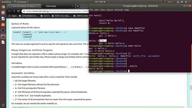 Linux basic part 13 Hướng dẫn sử dụng Makefile смотреть онлайн