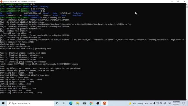Serenity OS Run On WSL