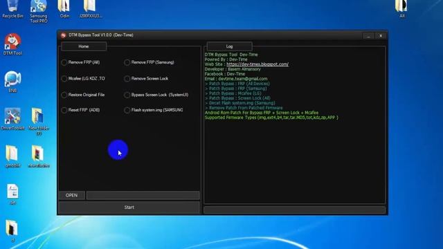 SAMSUNG,LG,FRP BYPASS TOOL | DTM Bypass Tool V1.0.0 смотреть онлайн