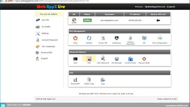 Web AppZ Live - VPS Control Panel смотреть онлайн