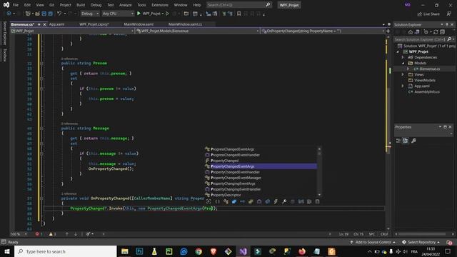 Application WPF en C# PropertyChanged et Binding смотреть онлайн