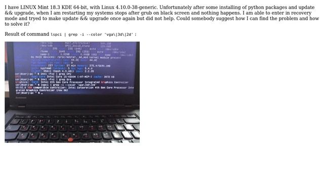 Linux Mint 18.3, black screen after booting (2 Solutions!!) смотреть онлайн