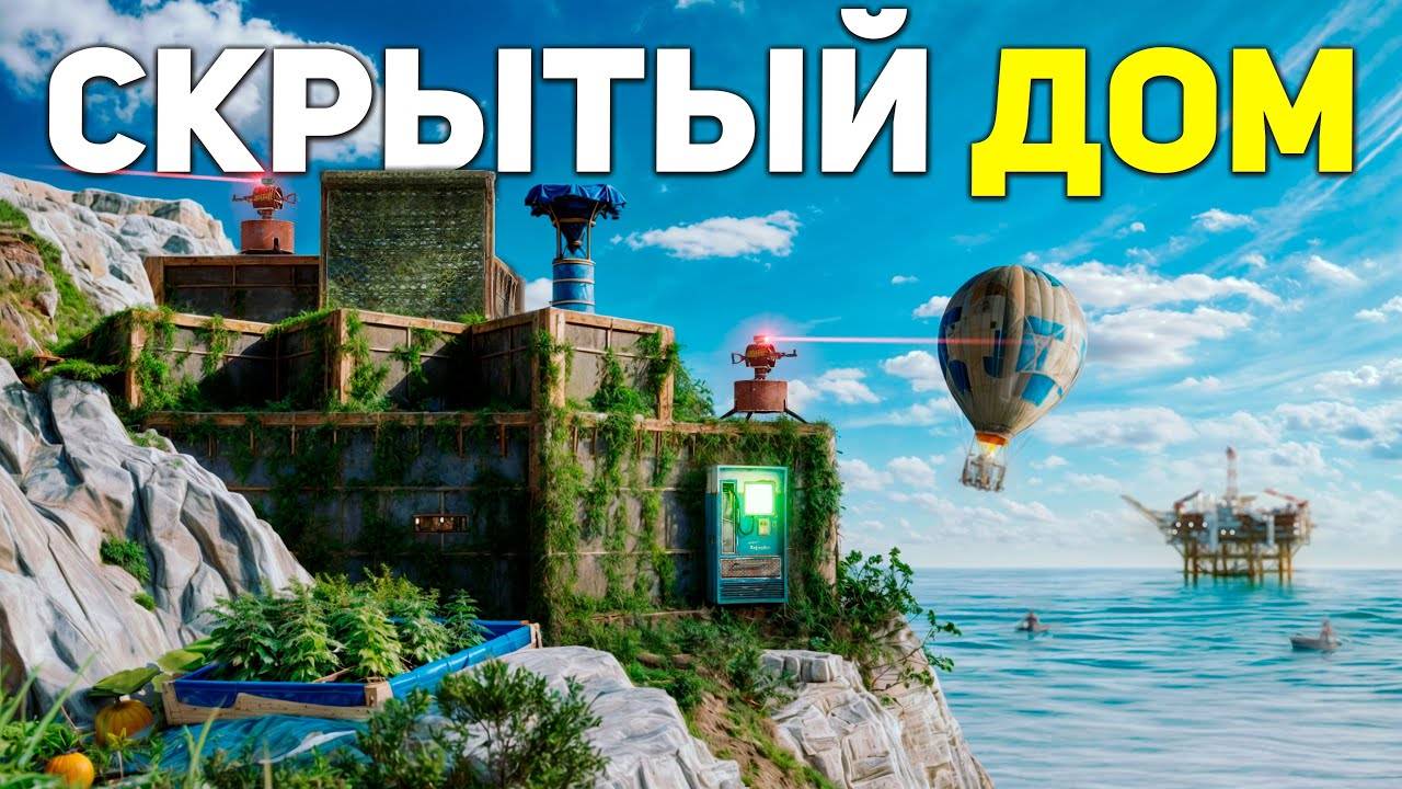 Мой СКРЫТЫЙ ДОМ на КРАЮ КАРТЫ. ОГРОМНЫЕ КЛАНЫ ИЩУТ МЕНЯ в Раст/Rust смотреть онлайн