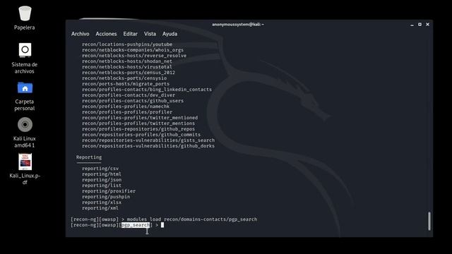Recon-ng | KALI LINUX 2020 смотреть онлайн