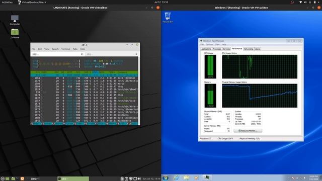 Linux Mint 20 vs Windows 7: Hardware usage смотреть онлайн