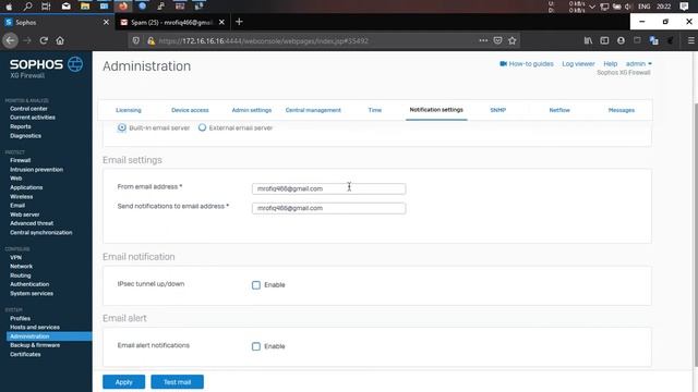 Email notification Up/ Down Interface - Sophos XG Firewall смотреть онлайн