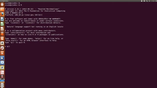How to start and quit R statistical tool on Ubuntu 12.10 смотреть онлайн