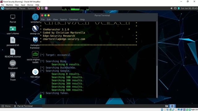 How to use theHarvester tool in PARROT OS смотреть онлайн