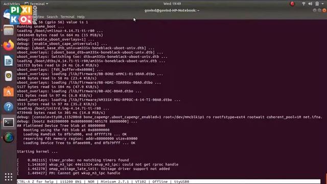 Beaglebone Black loopback test for UART смотреть онлайн