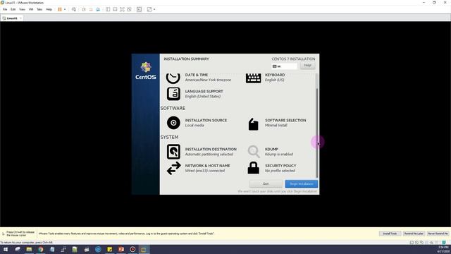 Linux Centos7 iso image setup on VMware Workstation (Hindi/Urdu) - Part2b смотреть онлайн
