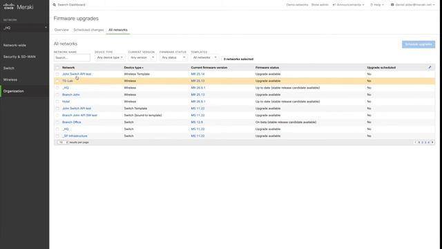 Cisco Meraki Simple Firmware management смотреть онлайн