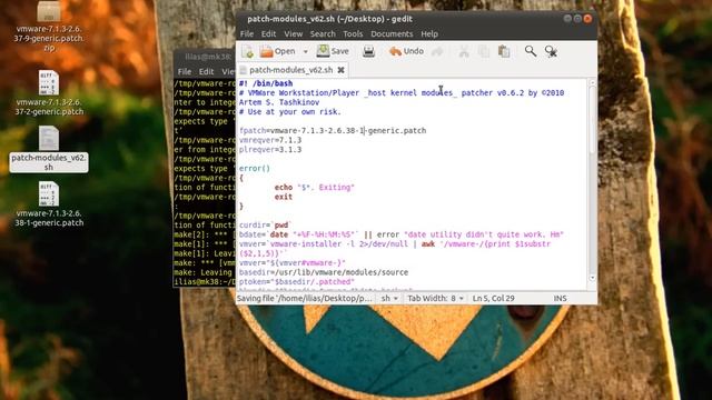 Starting vmware workstation 7.1.3 on Ubuntu Natty смотреть онлайн