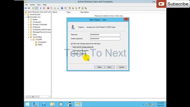 How to create OU,Group, User on Active Directory | Creating users account on AD on 2012, 2016 смотреть онлайн
