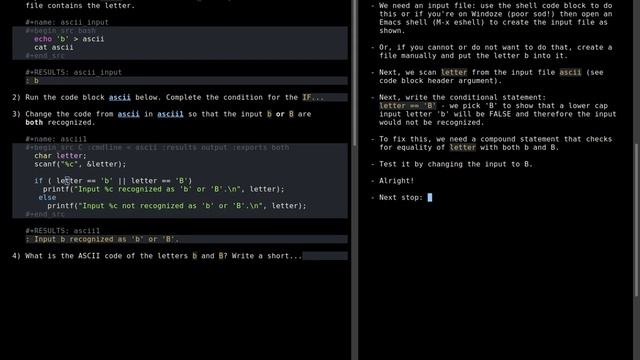 C fundamentals with Emacs + Org-mode practice: C operators (2/4) смотреть онлайн