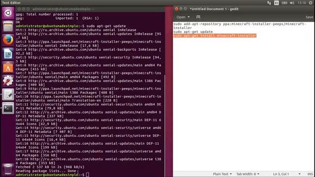 How To Install MineCraft via a PPA on Ubuntu 16.04 смотреть онлайн