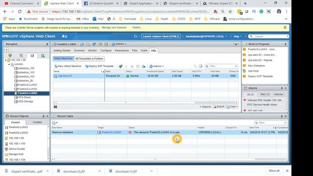 VMware Tutorial Beginners Session 19 | What If I delete a datastore with VM running on it смотреть онлайн