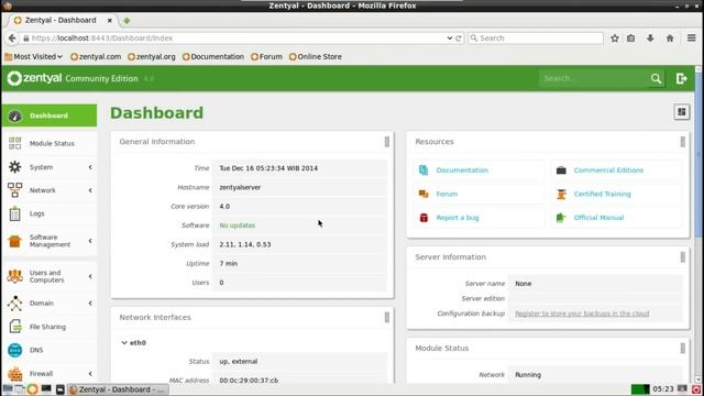 Zentyal Server 4.0 смотреть онлайн